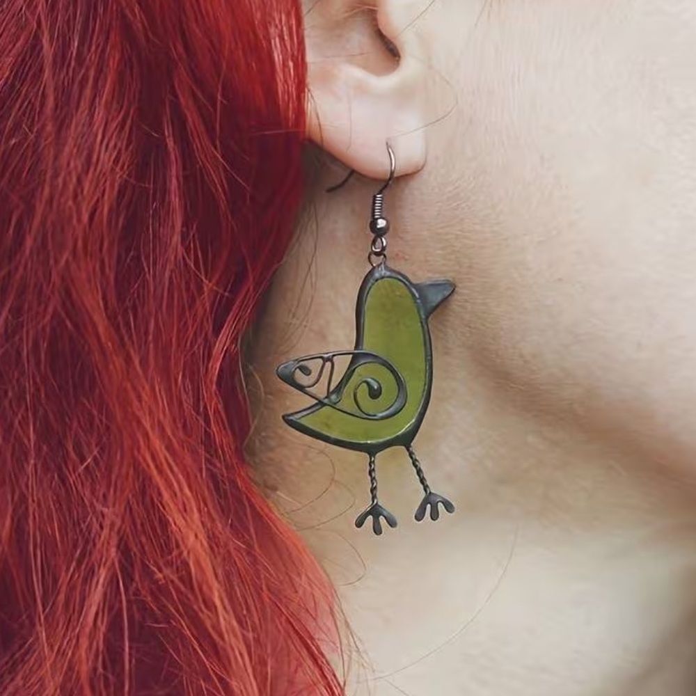 Green Bird Earrings N1973